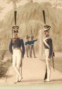 Example of grenadiers in Kaisar Alexander Grenadier in 1824.  This is NOT a picture of Carl.